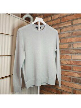 Banana Republic Merino Wool Men's Crewneck Gray Sage Green Sweater Sz S